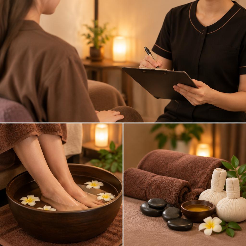 施術前のヒアリングで、希望や力加減を相談